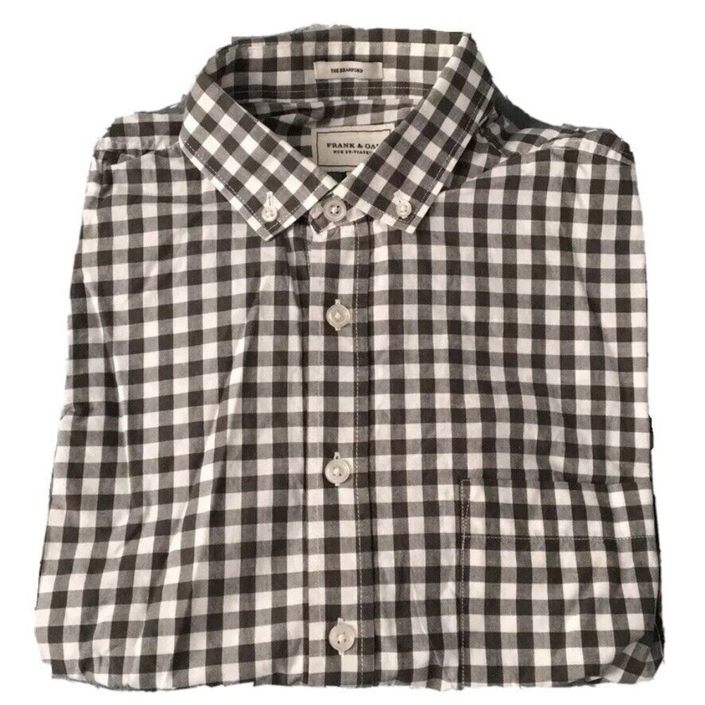 Frank & Oak Men's Checked Long Sleeved Button Down "The Branford", Size Small